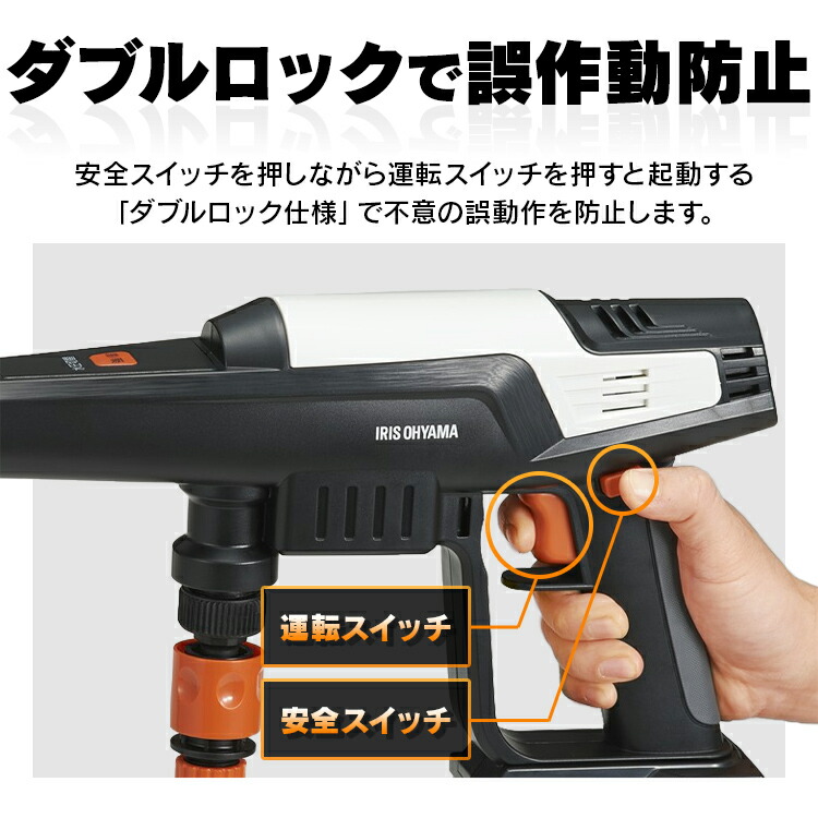 楽天市場】【10%OFF!!】高圧洗浄機 18V 充電式 JHW-201 アイリス