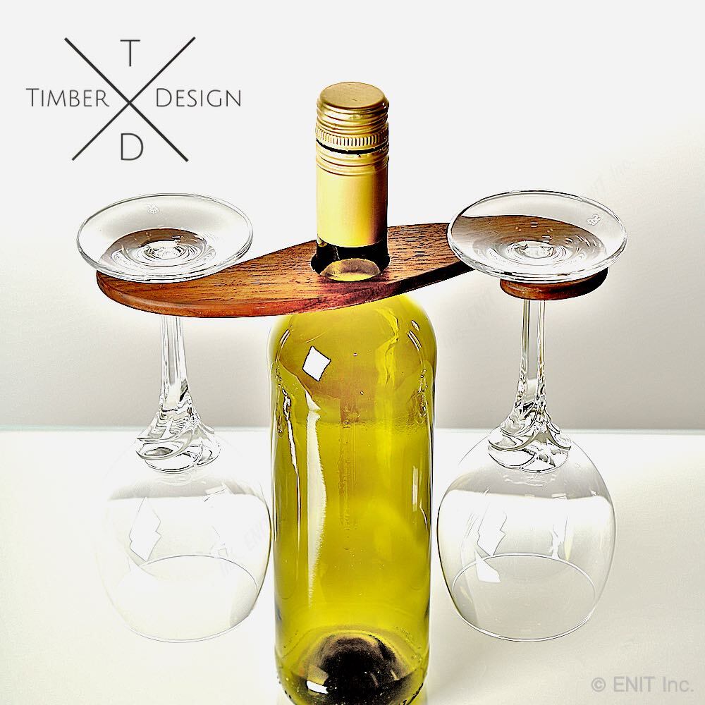 楽天市場】ワイングラスホルダー ワイン ボトル アクセサリー 木製