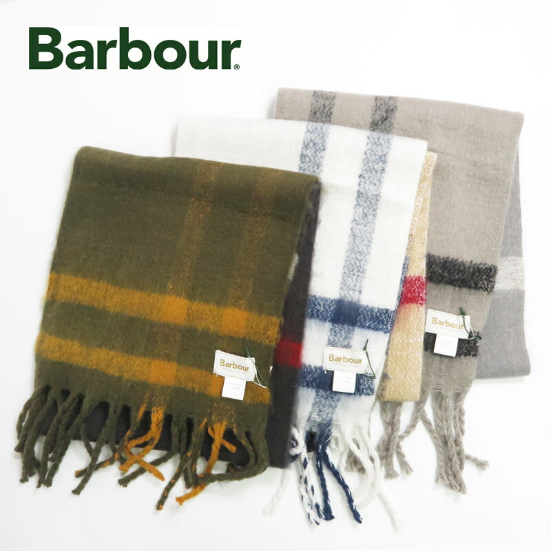 楽天市場】Barbour “ISLATARTANBOUCLESCARF” タータンチェックブークレ