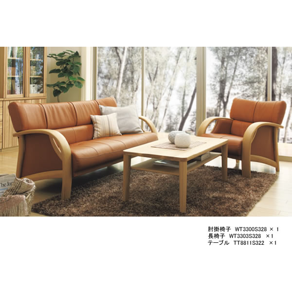 楽天市場】カリモク ソファ 1人掛け WT33モデル 本革張（外側：合成