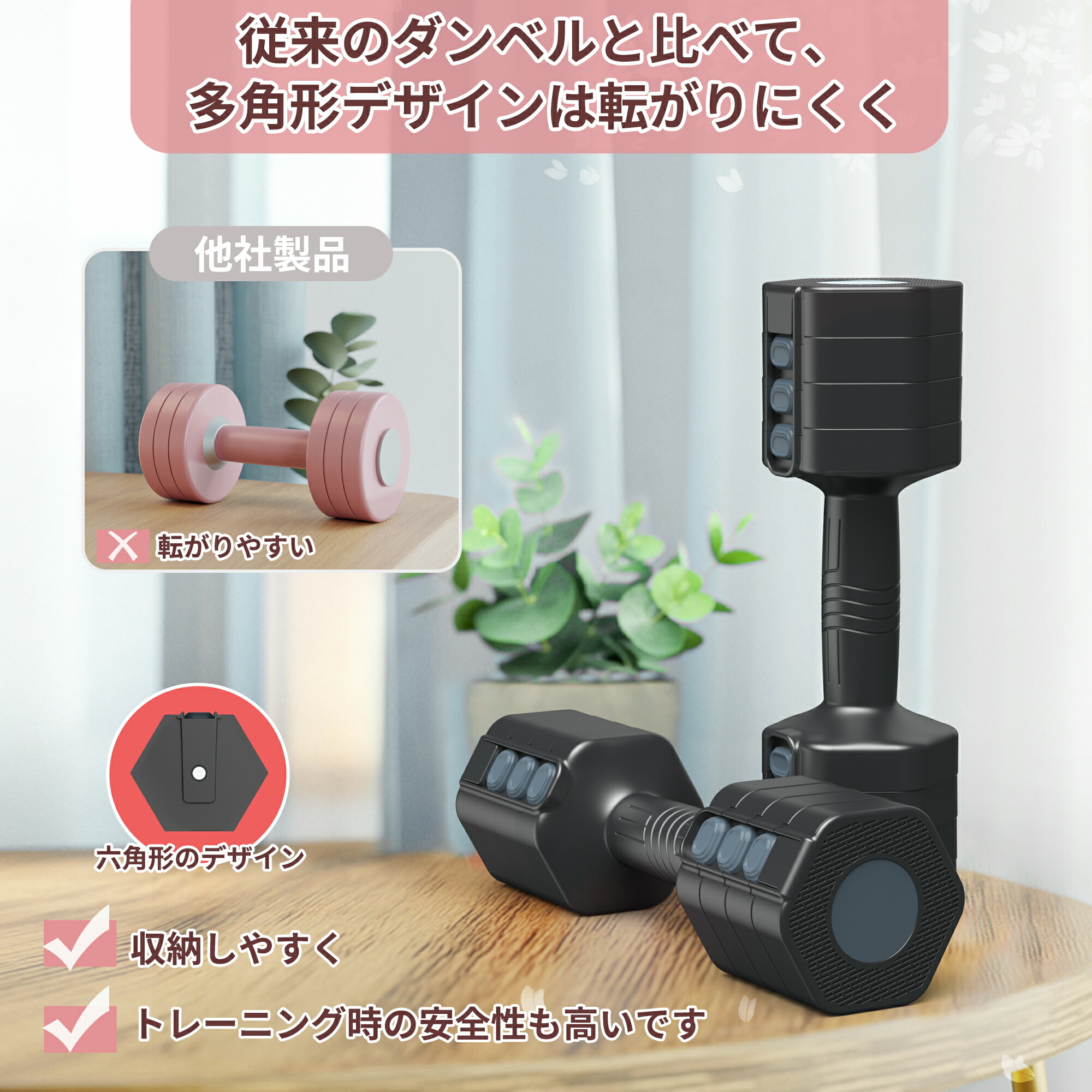 楽天市場】☆5倍ポイント+最大1000円オフクーポン☆ ダンベル 可変式