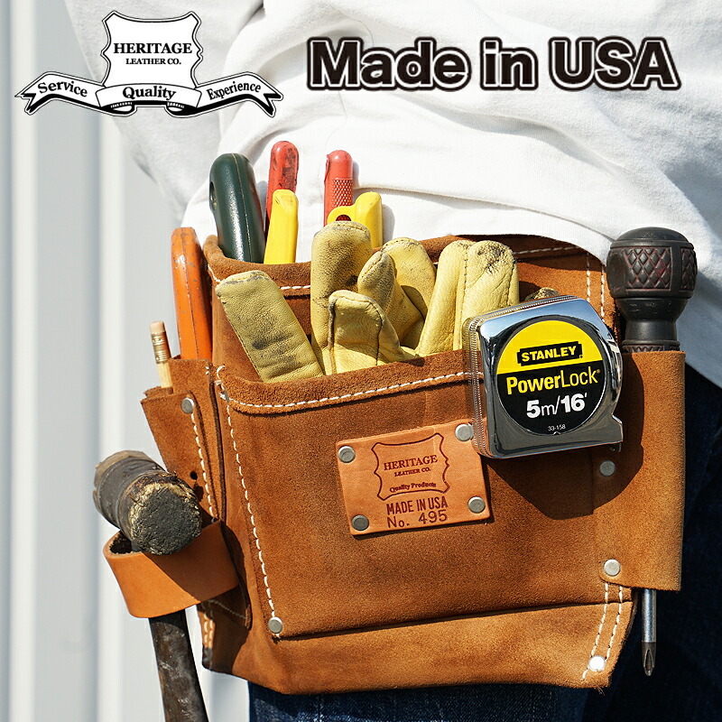楽天市場】【腰袋 アメリカ 革 大工 小物入れ ツールポーチ】5PKT NAIL