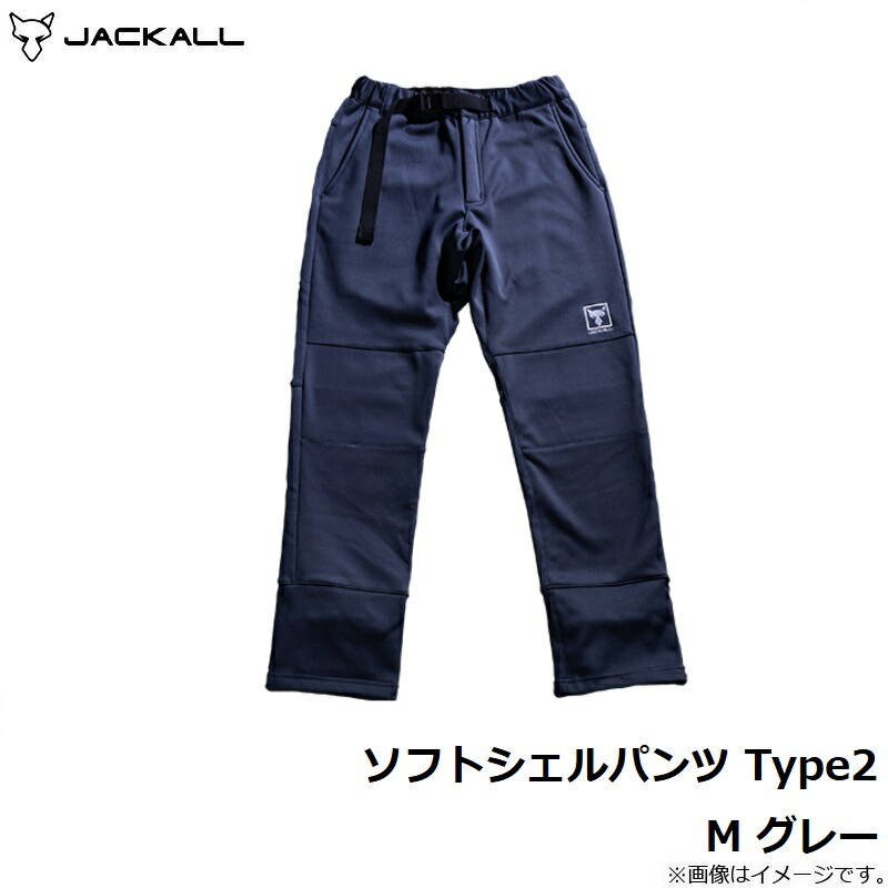 楽天市場】ジャッカル ソフトシェルパンツ Type2 M グレー 【釣具 釣り