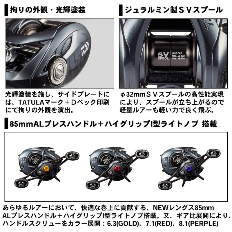 楽天市場】ダイワ(Daiwa) 20タトゥーラ TATULA SV TW 103H /ベイト