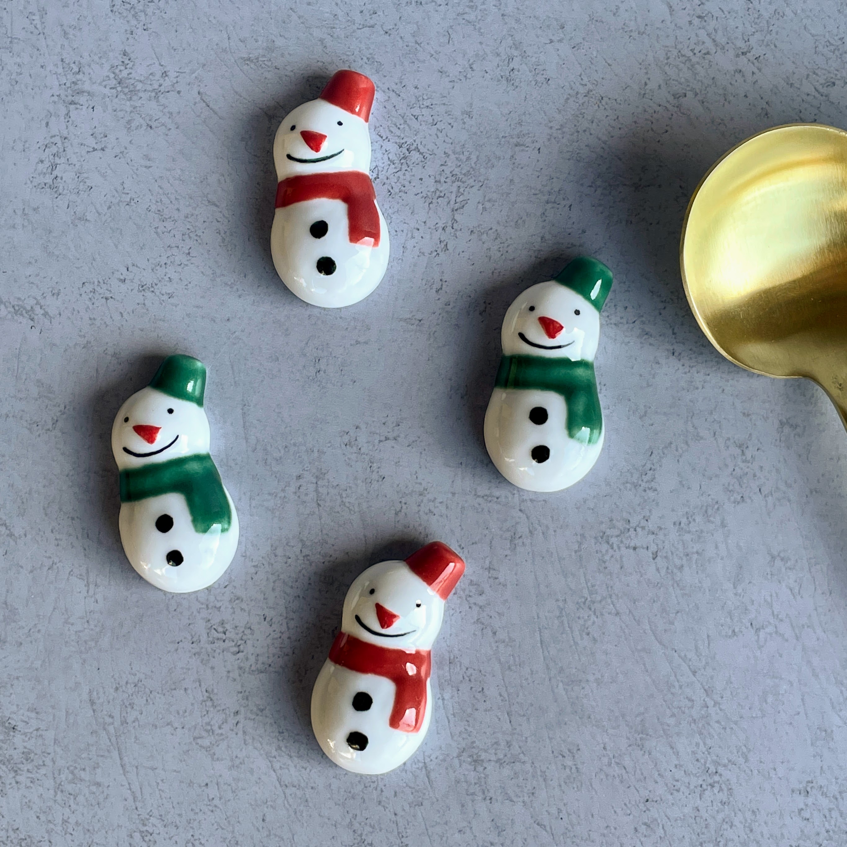 楽天市場】箸置き 雪だるま クリスマス カラフル 緑 赤 グリーン