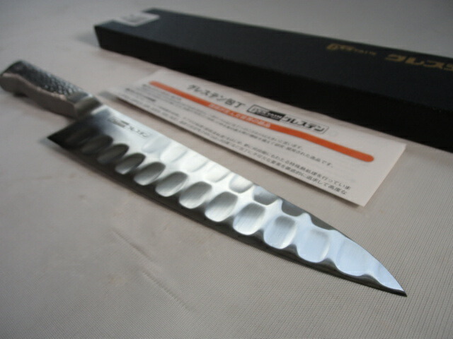 楽天市場】送料無料 特価品 グレステン 牛刀 両刃 721TM 刃渡り 21cm
