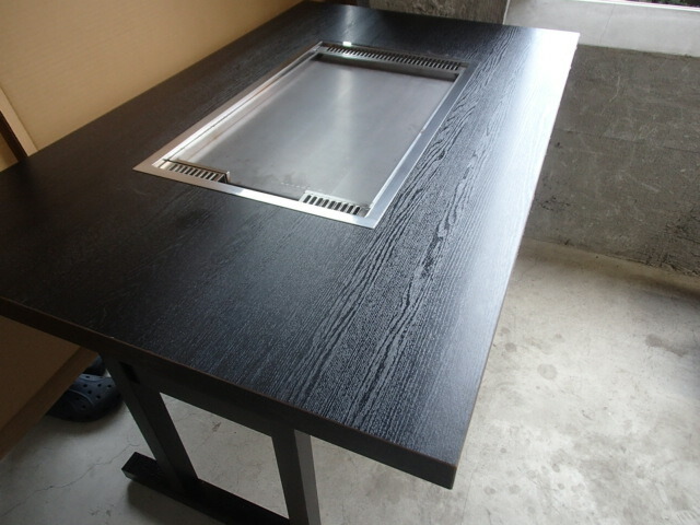 楽天市場】都市ガス用 お好み焼き テーブル 4人用 お好み焼台 1050×750