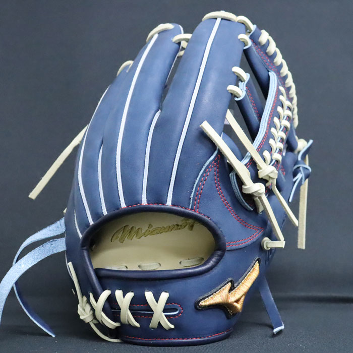 Mizuno Pro Order 硬式グローブ 青/茶色 Mizuno Pro 【オーダー