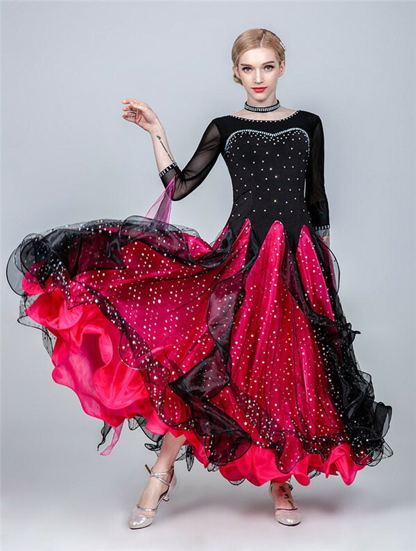 楽天市場】11カラー 社交ダンス モダンドレス 社交ダンス衣装 大きい