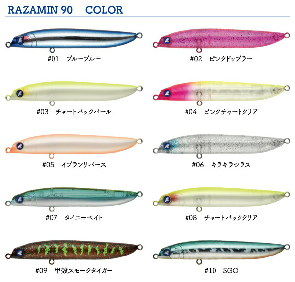楽天市場】【ルアー】BlueBlue ブルーブルーRAZAMIN 90 ラザミン 90