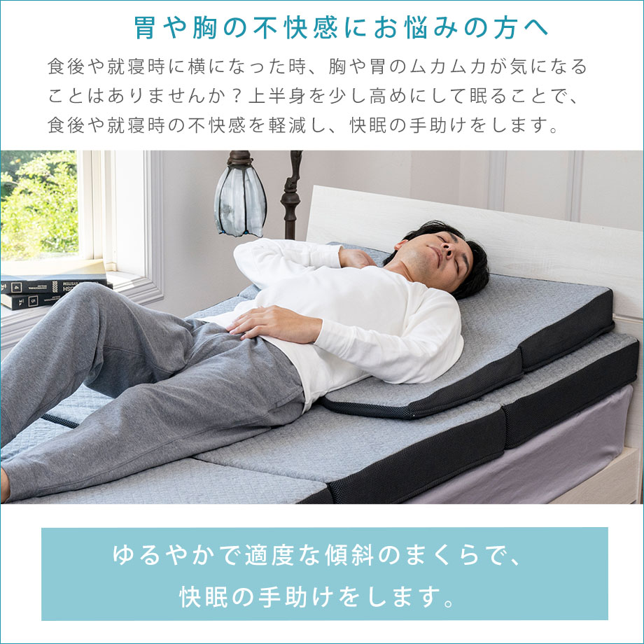 楽天市場】＼土日1000円ｸｰﾎﾟﾝ／傾斜まくら なだらか枕 レギュラー