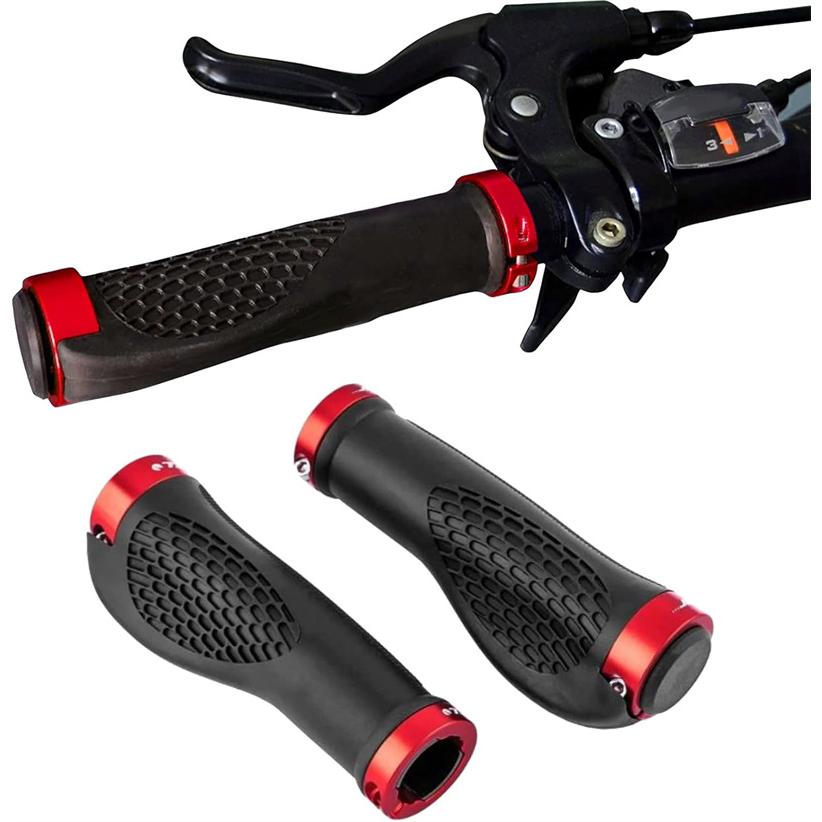 楽天市場】自転車 グリップ ハンドル 交換 サイクル レッド 赤（2本