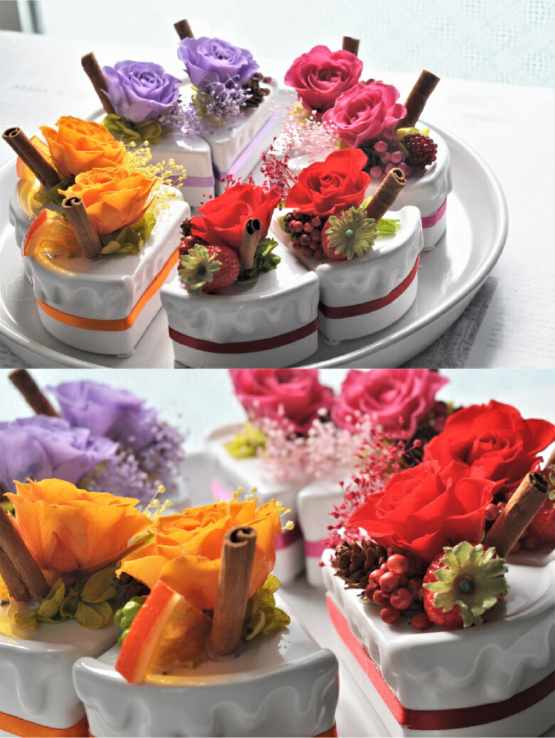 楽天市場】プリザーブドフラワー 花 ショートケーキ アレンジ／ケース