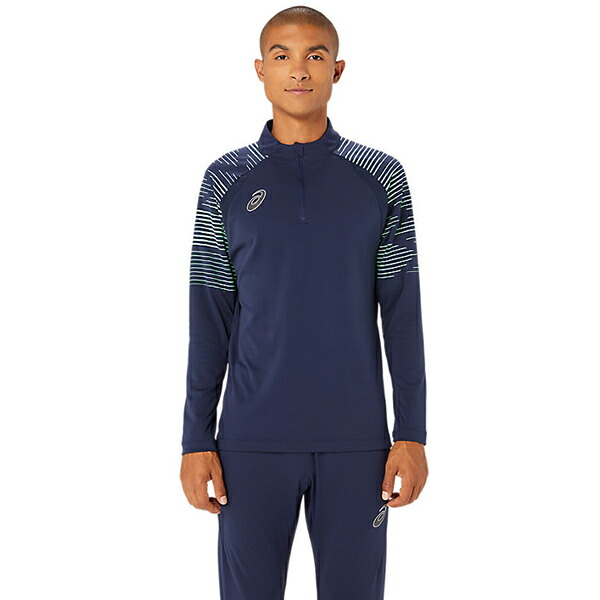 楽天市場】アシックス サッカーストレッチハーフジップトレーニング