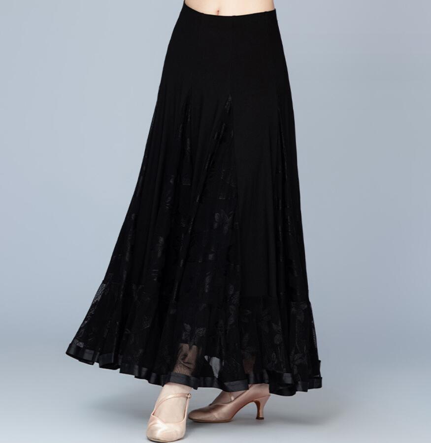 楽天市場】レディースダンススカート ロング丈 フレア ダンスボトムス