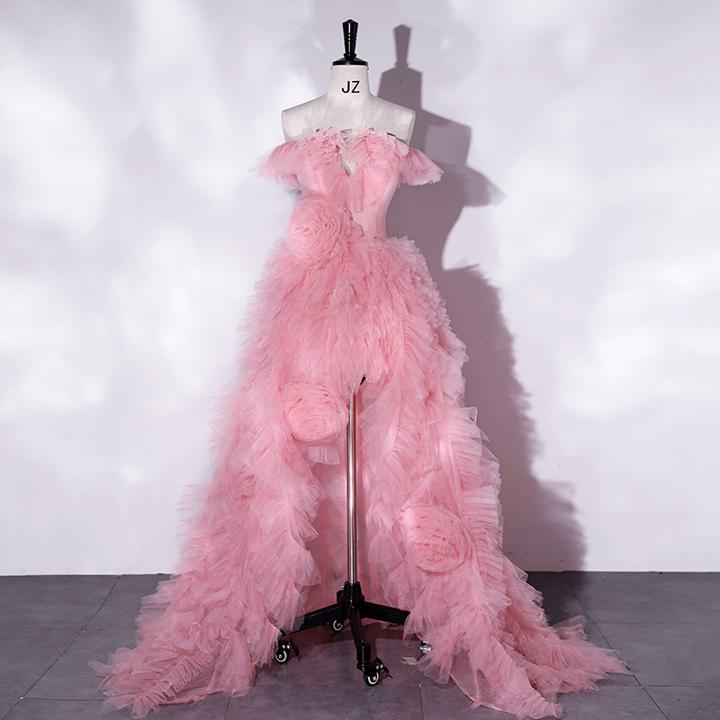 楽天市場】前ミニ バラ ピンク ボリュームチュールフリルが豪華 A