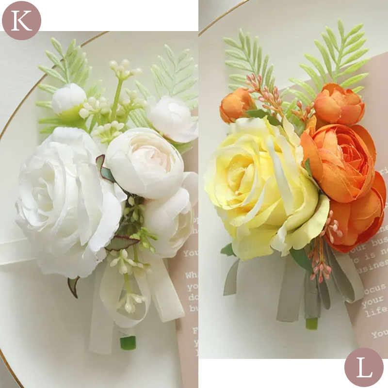 楽天市場】10色から ブートニア 単品と選べるブーケ同時購入で半額