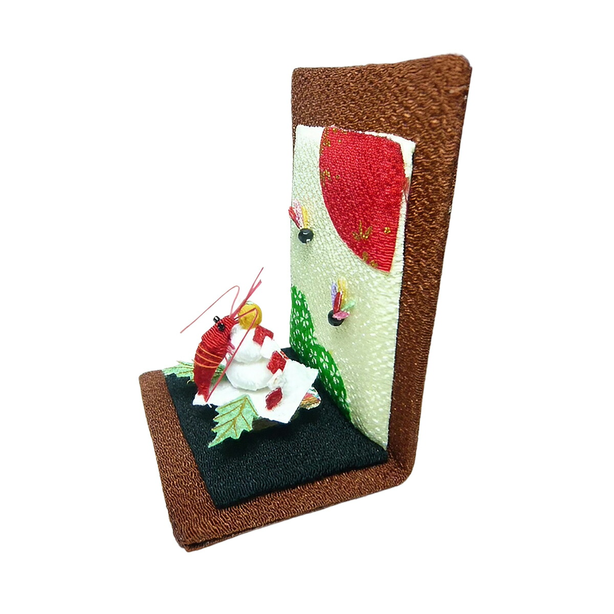 楽天市場】お正月飾り ちりめん細工 豪華な海老がのった鏡餅 初春を