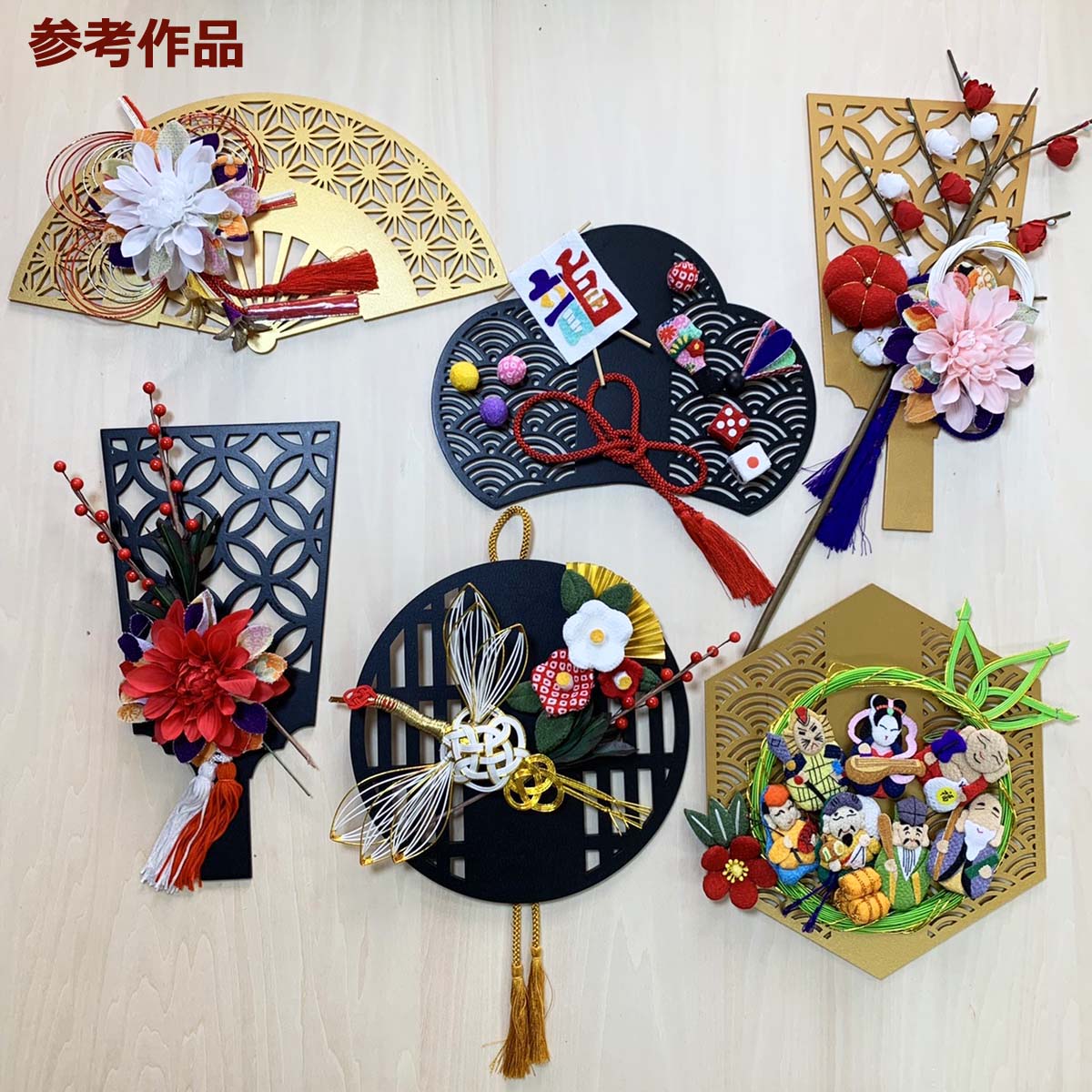 楽天市場】お正月飾り ちりめん細工 羽子板 ミニ 和の伝統を楽しむ