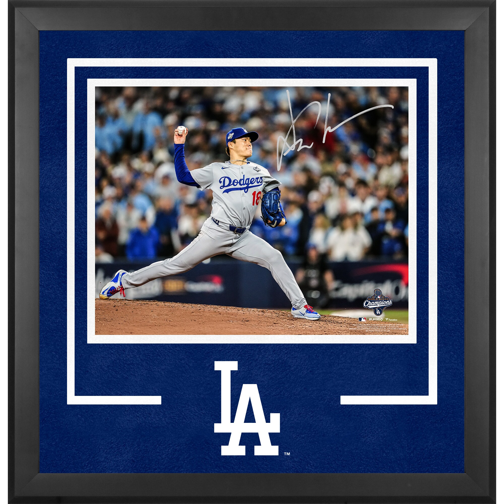 MLB公式ホログラム付】MLB ドジャース 山本 由伸 直筆サイン入り