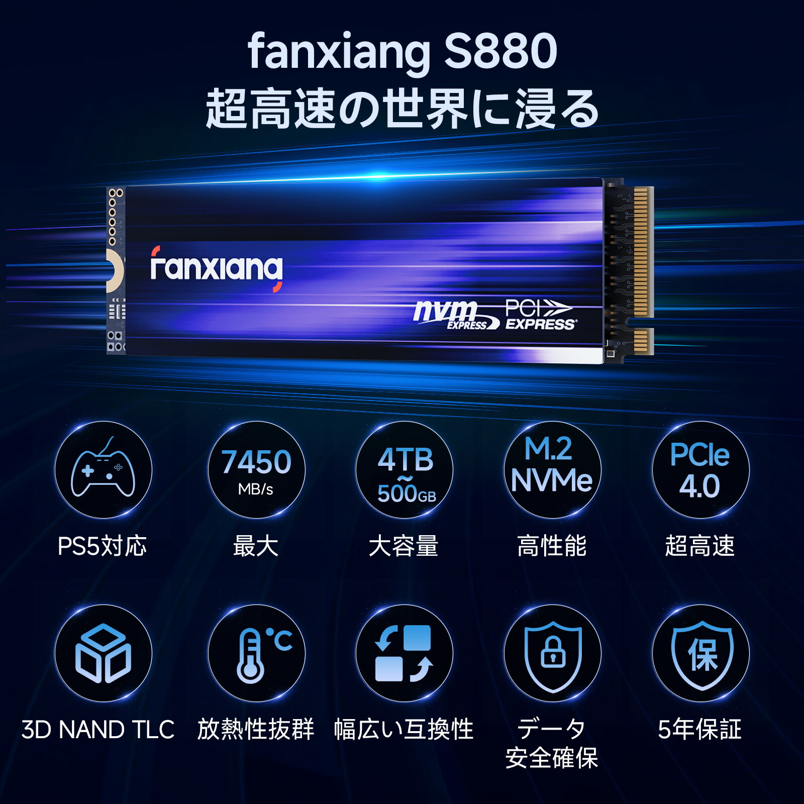 楽天市場】Fanxiang M.2 SSD PS5対応 R:7450MB/s W:6750MB/s 1TB/2TB