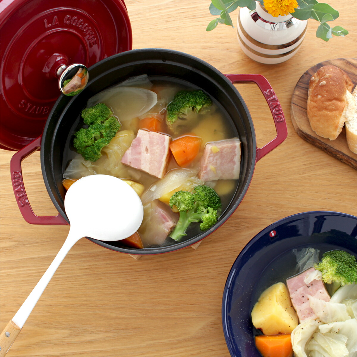楽天市場】限定セット ストウブ ピコ・ココット ラウンド 22cm
