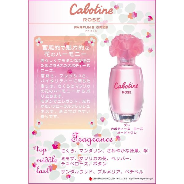 楽天市場】グレ GRES 香水 レディース カボティーヌ ローズ