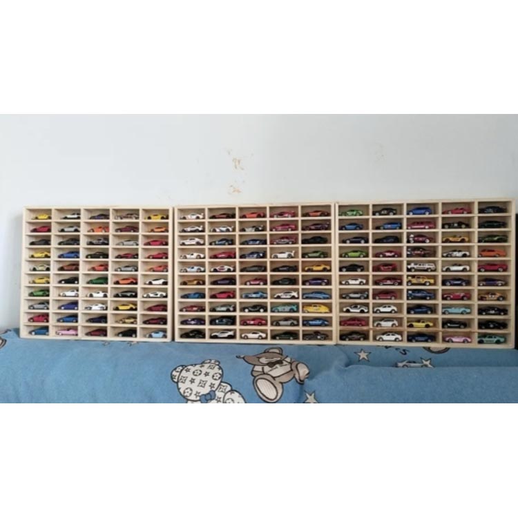 楽天市場】ミニカーケース ミニカー 収納 60マス 扉あり 木製