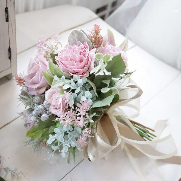 楽天市場】アンティークピンク クラッチブーケ シャビーナチュラル