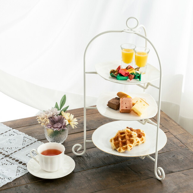 楽天市場】ケーキスタンド ドルチェ フォールダブルケーキスタンド3段