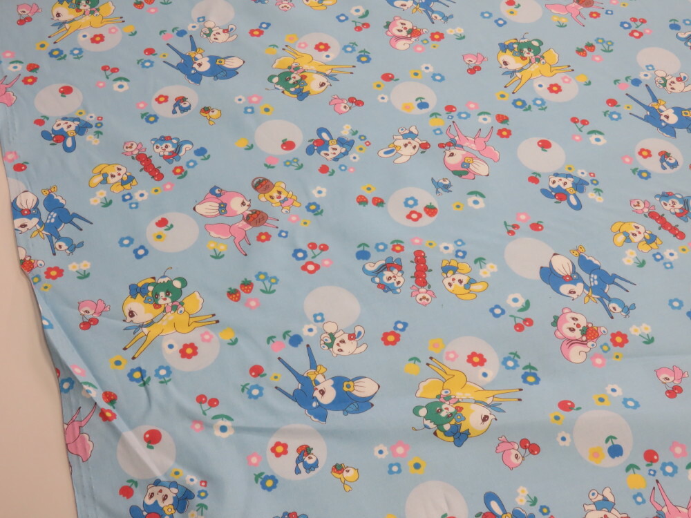 楽天市場】長尾マロン レトロアニマル バンビ ライトブルー シーチング