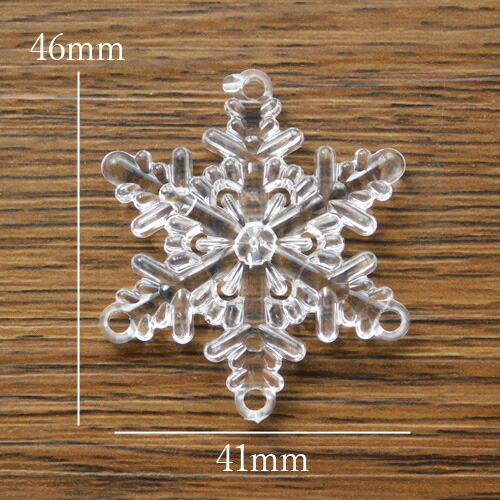 楽天市場】雪の結晶 アクリルチャーム クリアカラー オーナメント