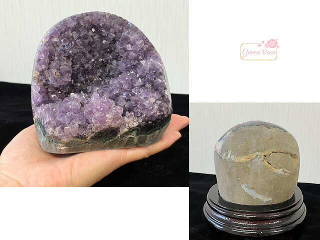 楽天市場】【1点限定】天然石 アメジスト ドーム クラスター