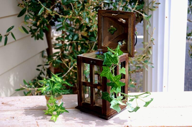 楽天市場】木製ランタン ダークブラウン レトロ カントリー雑貨