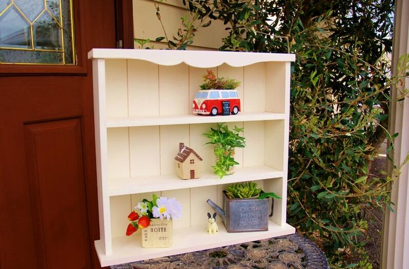 楽天市場】シェルフスタンド レトロ 大きい 木製 白 国産 置き 壁掛け