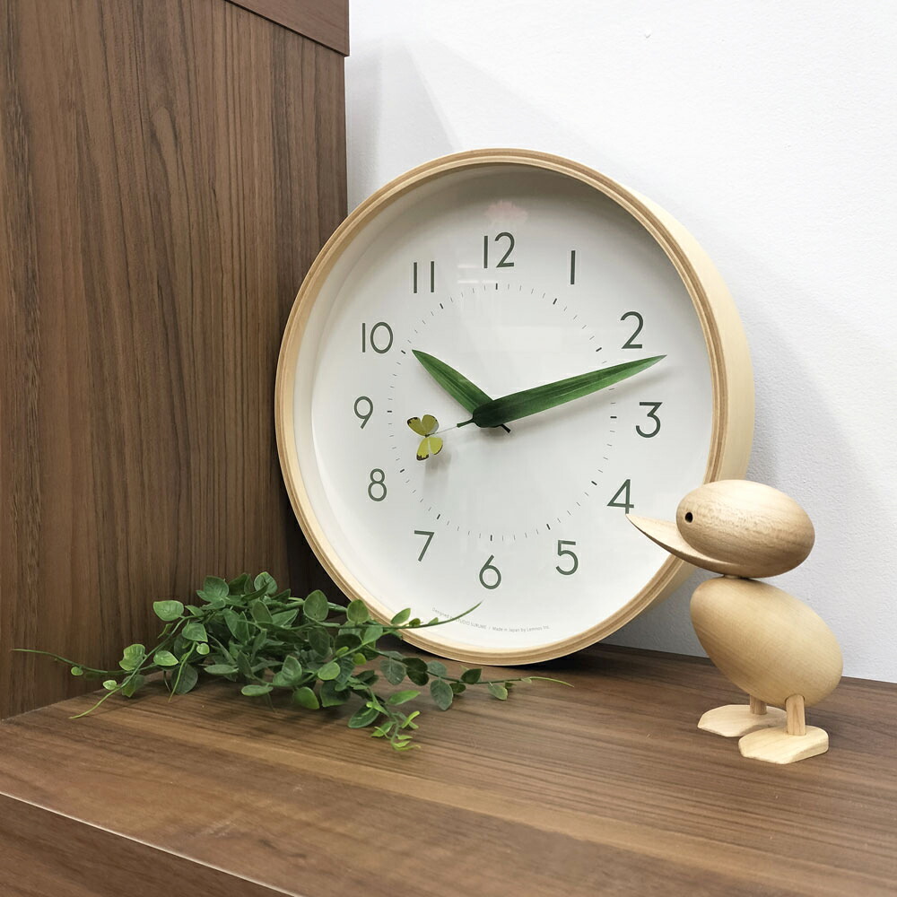 楽天市場】掛け時計 かわいい レムノス [ とまり木の時計 ] アゲハ蝶