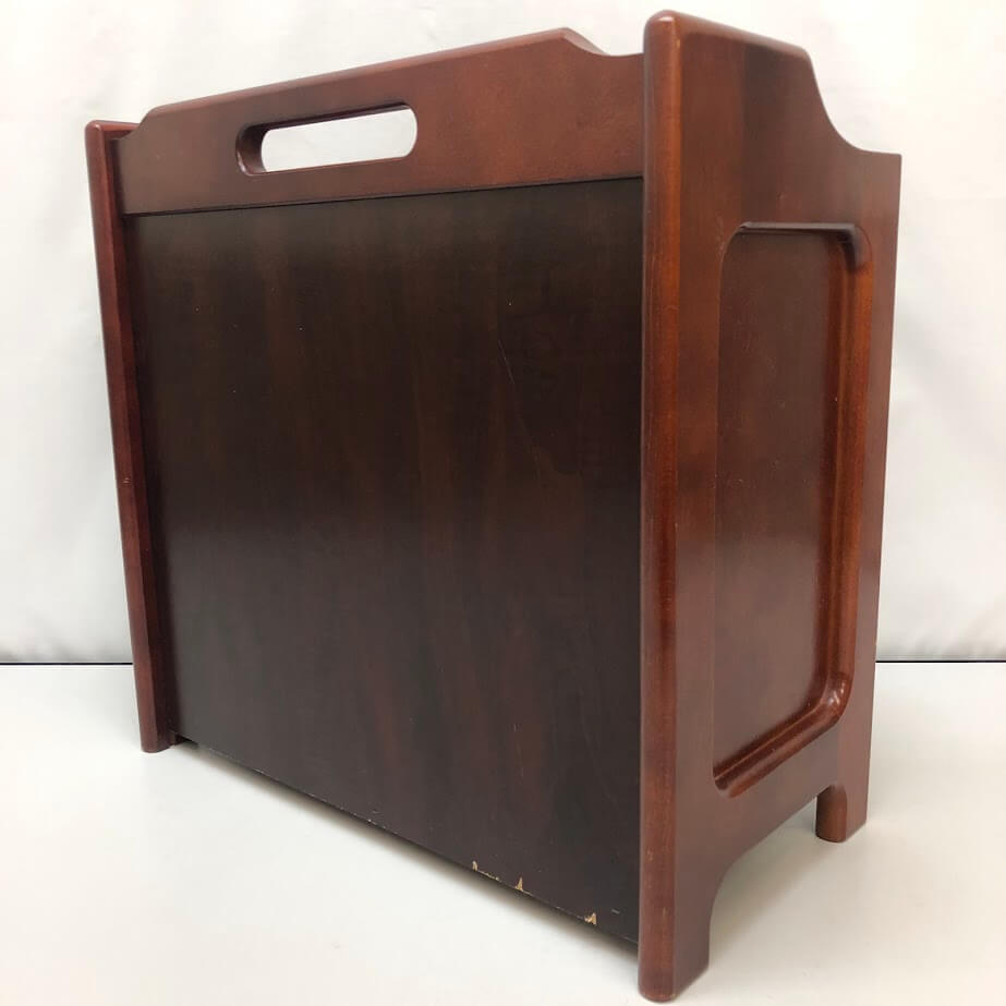 楽天市場】【中古】 カリモク マガジンラック 赤茶 オールドカリモク