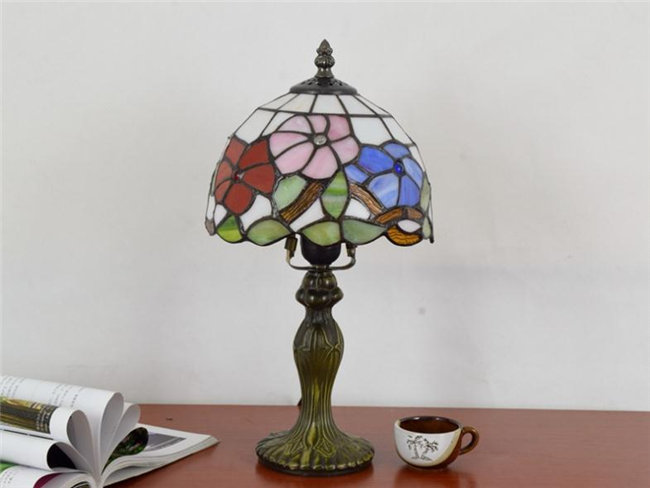 楽天市場】20*36CM 朝顔柄ステンドグラスランプ スタンド照明 おしゃれ