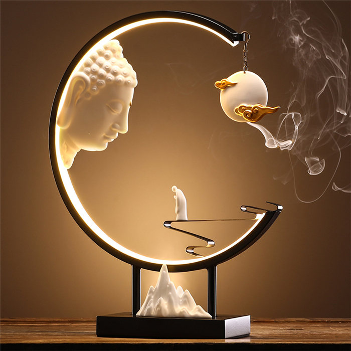 楽天市場】LEDライト 煙逆流 倒流香 流川香 台座 香炉 お香ホルダー