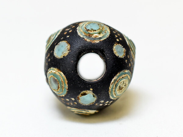 楽天市場】【2312】中国戦国とんぼ玉 重ね水色多眼貼付大玉【とんぼ玉