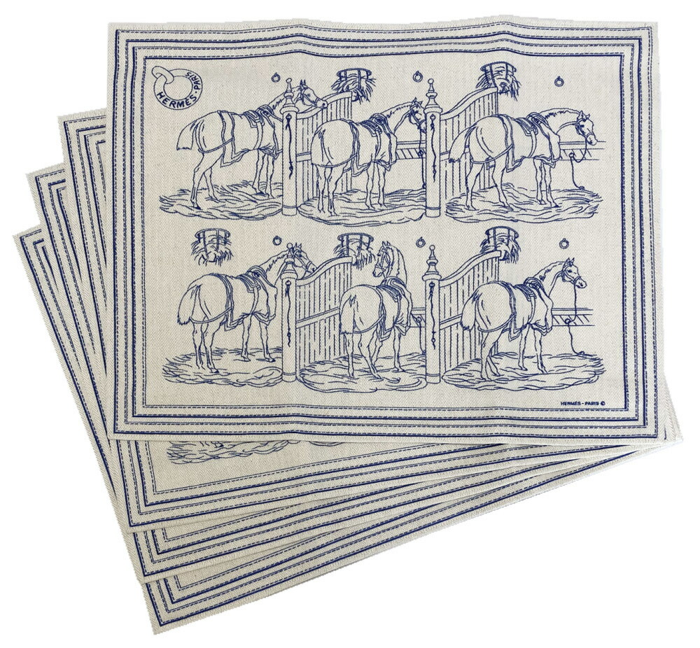 楽天市場】新品同様 エルメス ランチョンマット 8枚セット コットン