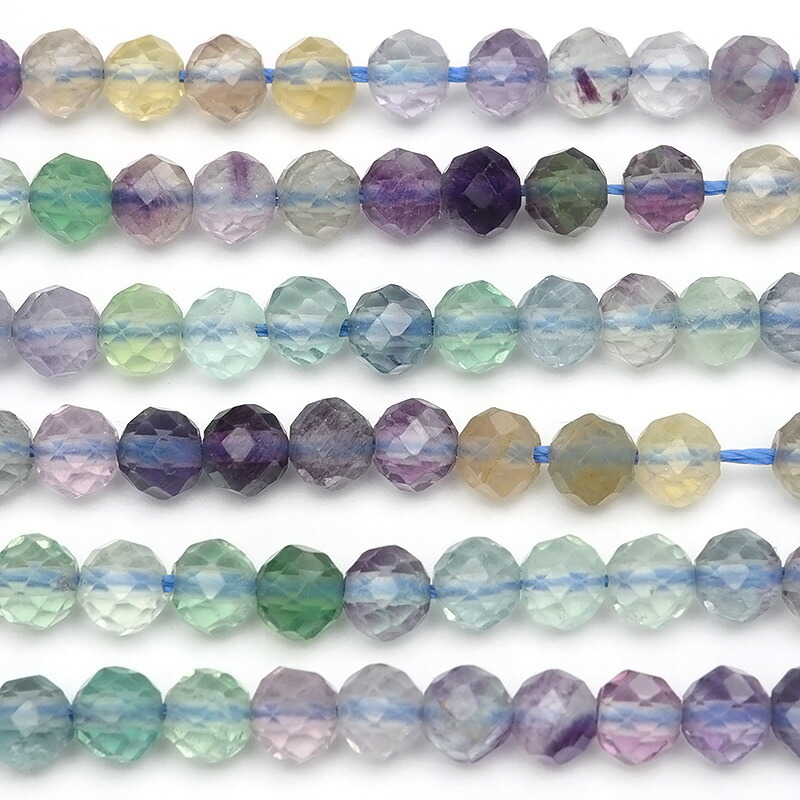 楽天市場】マルチカラーフローライト 32面カット 丸玉 4mm［プレミアム