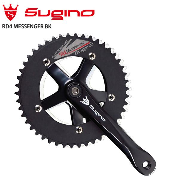 楽天市場】Sugino スギノ クランクセット RD4 MESSENGER BK 自転車