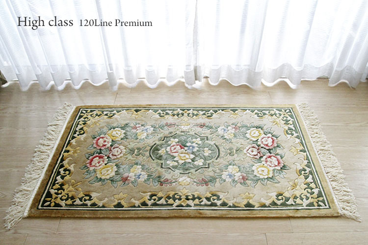 専用Y2690-3 高級中国段通 ウール100% ハンドカット 153×91㎝ 専用