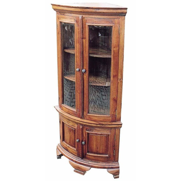 送料無料】池太木工 シャネル コーナー飾棚 ガラスキャビネット 250720