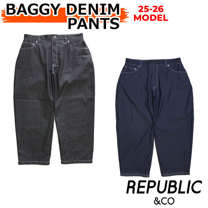 楽天市場】25-26 REPUBLIC & CO ウェア リパブリック BAGGY DENIM