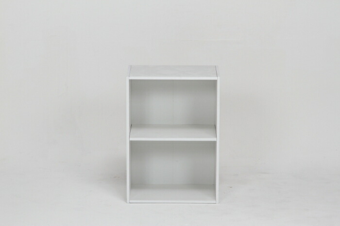 楽天市場】収納ラック 棚板可動 カラーボックス 2段 ホワイト 組立簡単