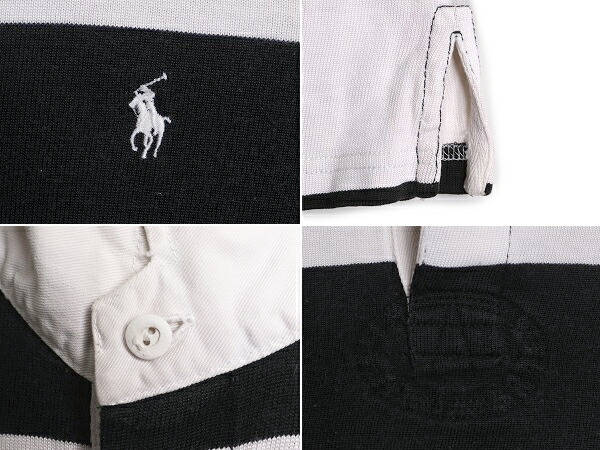 楽天市場】ポロ ラルフローレン ボーダー 長袖 ラガーシャツ メンズ L