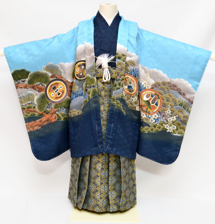 楽天市場】七五三 753 着物 男の子 袴 セット お祝い着 5歳羽織袴 フル