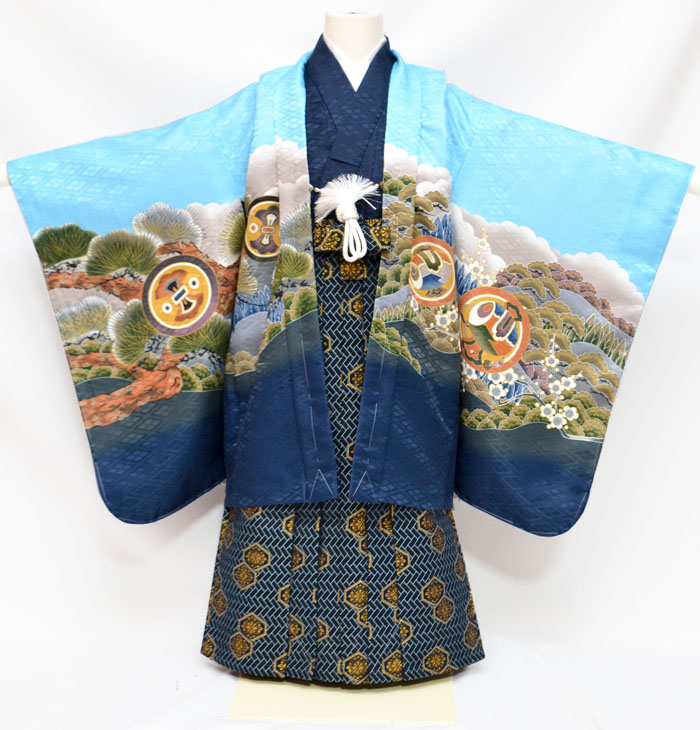 楽天市場】七五三 753 着物 男の子 袴 セット お祝い着 5歳羽織袴 フル